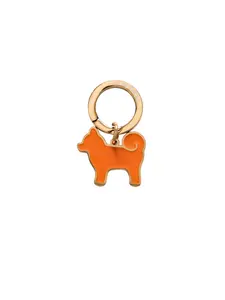 18K Gold Plated “My Precious” Shiba Inu Silhouette Dog Tag – Iconic Orange