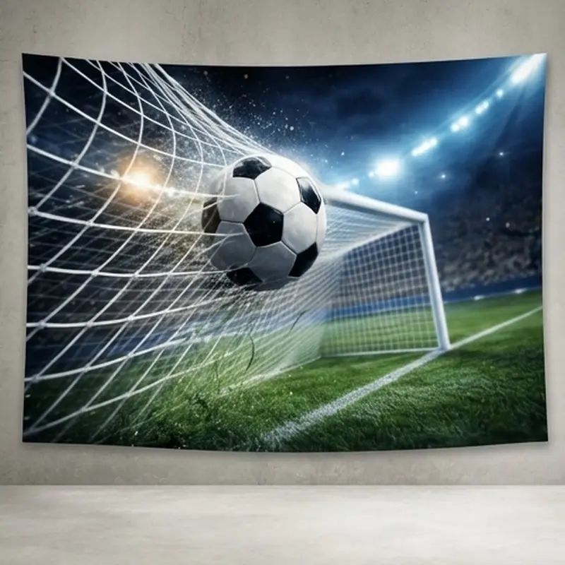 1 PC 2D Flat Banner Backdrop Soccer Goal Moment Photography Background for Sports Event Party Decor