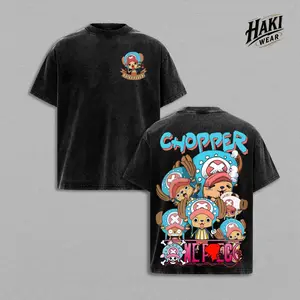 Chopper Anime Shirt Vintage Washed Oversized Streetwear Tee Cute Anime Graphic T Shirt One Piece Inspired Y2K Aesthetic Manga Shirt Unisex