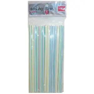 Bradshaw 24990 50 Count White Jumbo Straws- Pack of 6