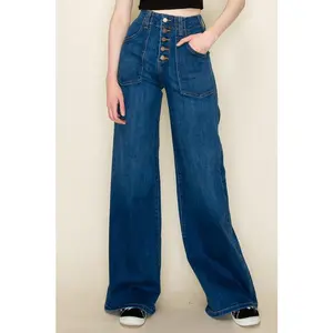WIDE LEG DENIM JEANS