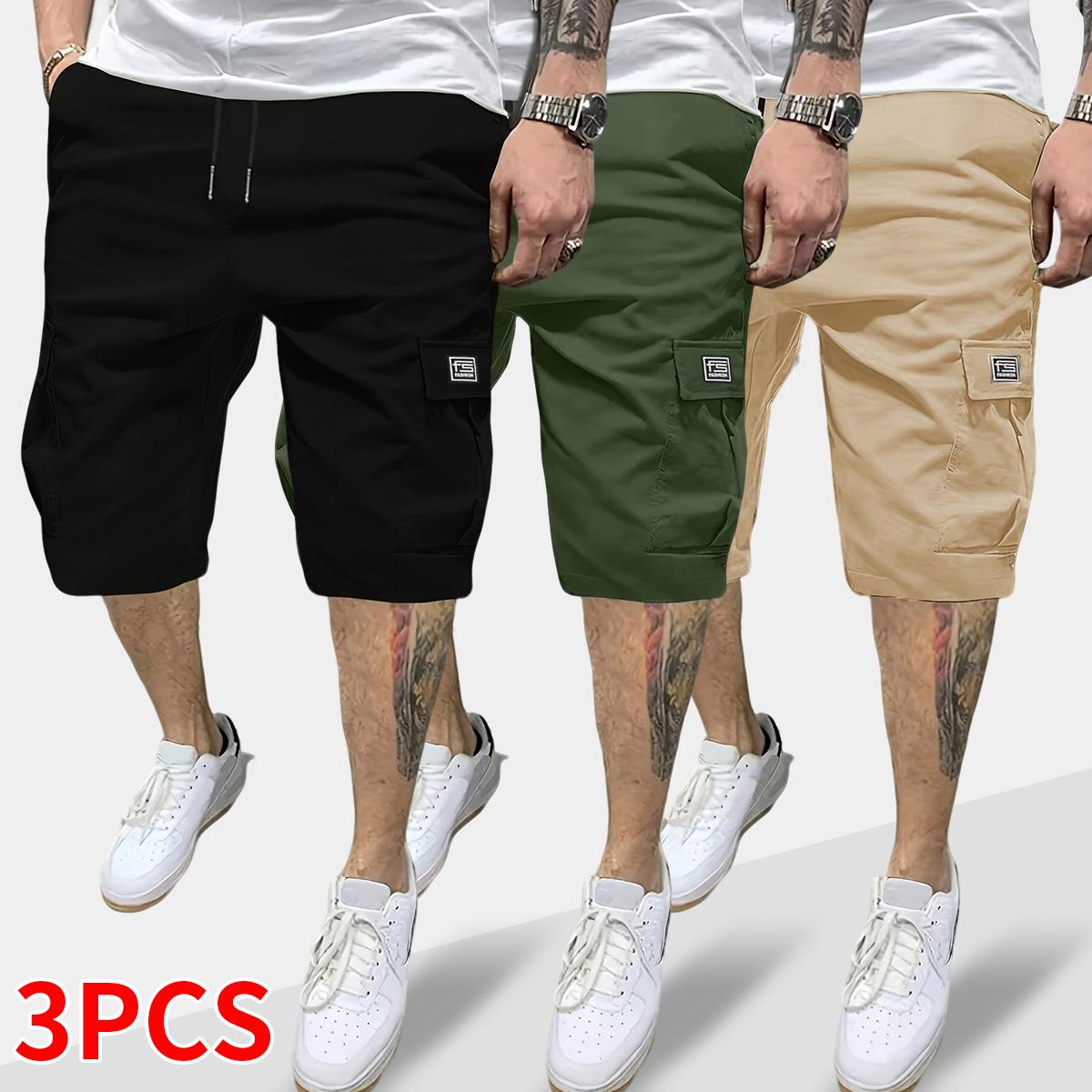 Men’s Summer Cargo Shorts – “Fashion” Label, Multiple Pockets, Utility Work Bottoms, Lightweight Breathable Casual Hiking Shorts, Outdoor Army-Style Combat Shorts, Loose Fit for Everyday Wear,father'sdaygifts