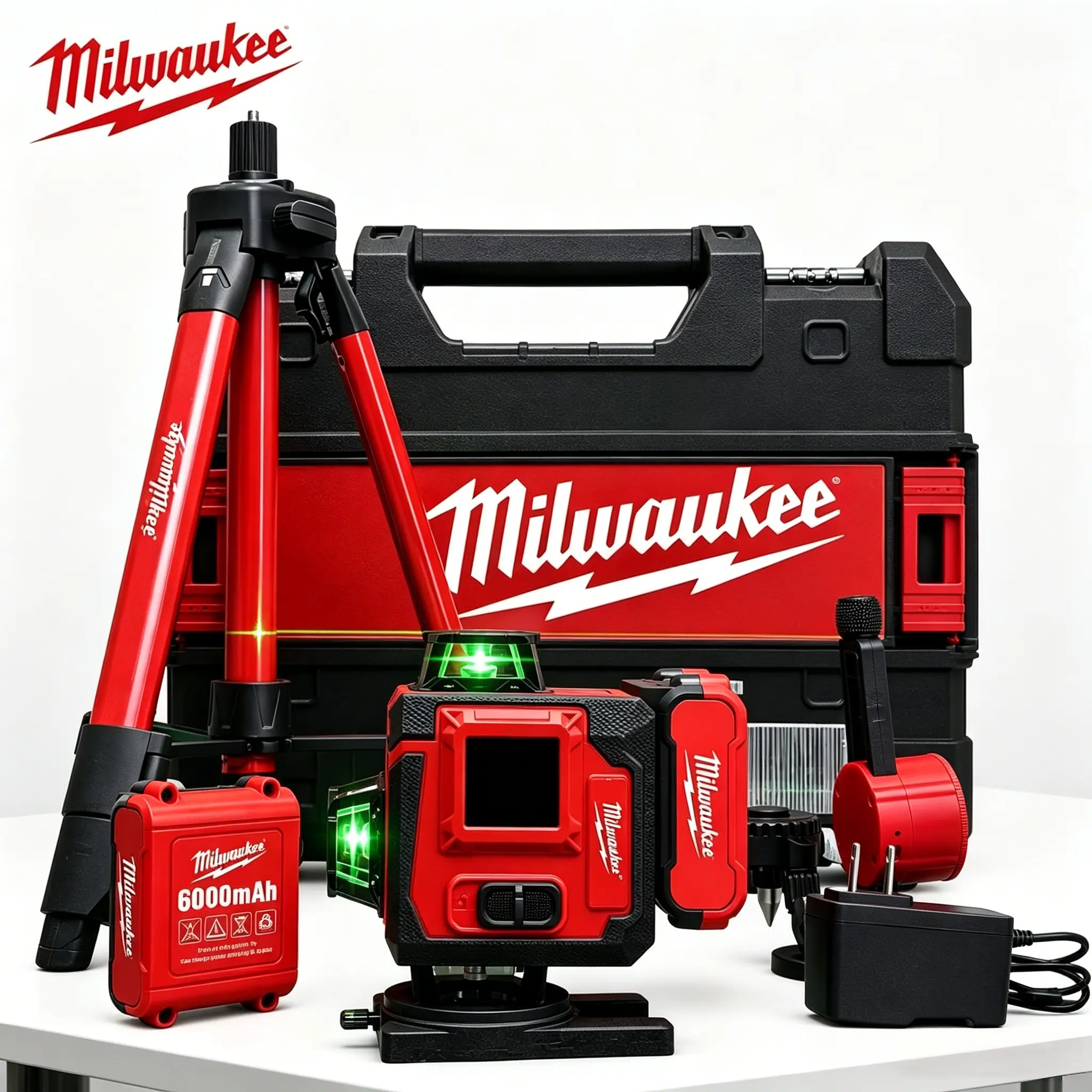 Milwaukee Green Laser Level - Reliable Pinpoint Acc Hand Tool for Tradespeople, Tile Installation, Cabinet Setup, Framing Builds, Ensures Flat Surfaces, Eliminates Uneven Surfaces