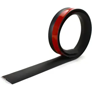 10Ft Floor Transition Strip, Self Adhesive Carpet Edging Trim Strip, Threshold Strips for Threshold Height Less Than 5 mm (Black)
