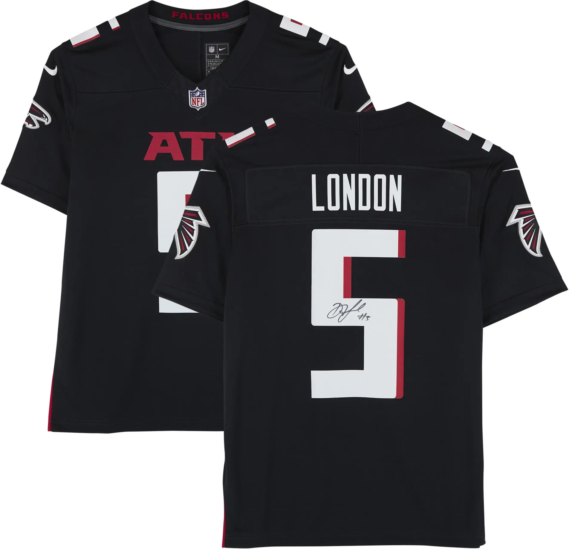 Drake London Atlanta Falcons Autographed Nike Black Vapor Fuse Limited Jersey - Fanatics Authentic Certified