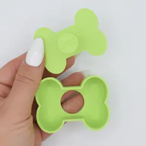 Sweet Cut Co. Dog Bone 2" Cutter and Stamp PRV - Eco-friendly Food-safe PLA PETG - Perfect for 1.5-2" Holiday Cookies - Made in USA