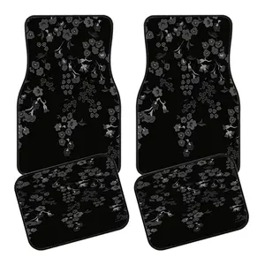 4-Piece Minimalist Print Car Mat Set, Universal Fit Car Floor Mats/rear Cargo Liner, Full Coverage Interior Accessories, Car Interior Accessory, Car Mats Cars