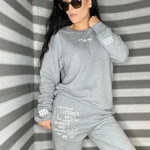 Sweatshirt sweatpants set logo affirmations Cotton Cotton Cotton Cotton Cotton Polyester Polyester Polyester Polyester Machine Washable Polyester