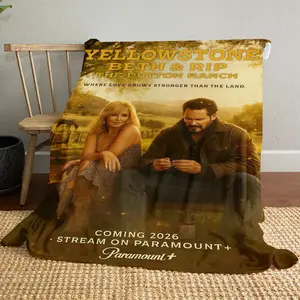 Yellowstone Season10 patterned printed blanket, blanket for living room, bedroom, office and lunch break, portable blanket suitable for all four seasons, holiday gift for family and friends, Christ