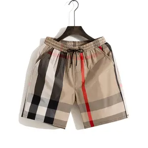 2026 Spring Summer Men  Plaid Trends High-end Drape Loose Beach Pants Casual Comfortable Fashion Shorts Male Thin Short Pants great gift Menswear Stylish