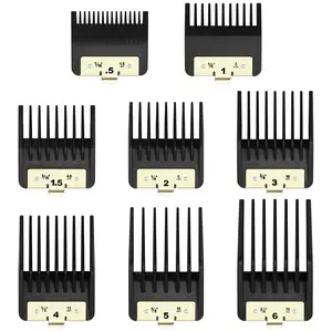 8  Clipper Guards for BaBylissPRO Barberology FX870,FX890,FX825 and FX673 Clippers, Fit for Babyliss Clipper Guards with Metal Clip -  Lengths 1/16-3/4 inch Attachment Combs Set