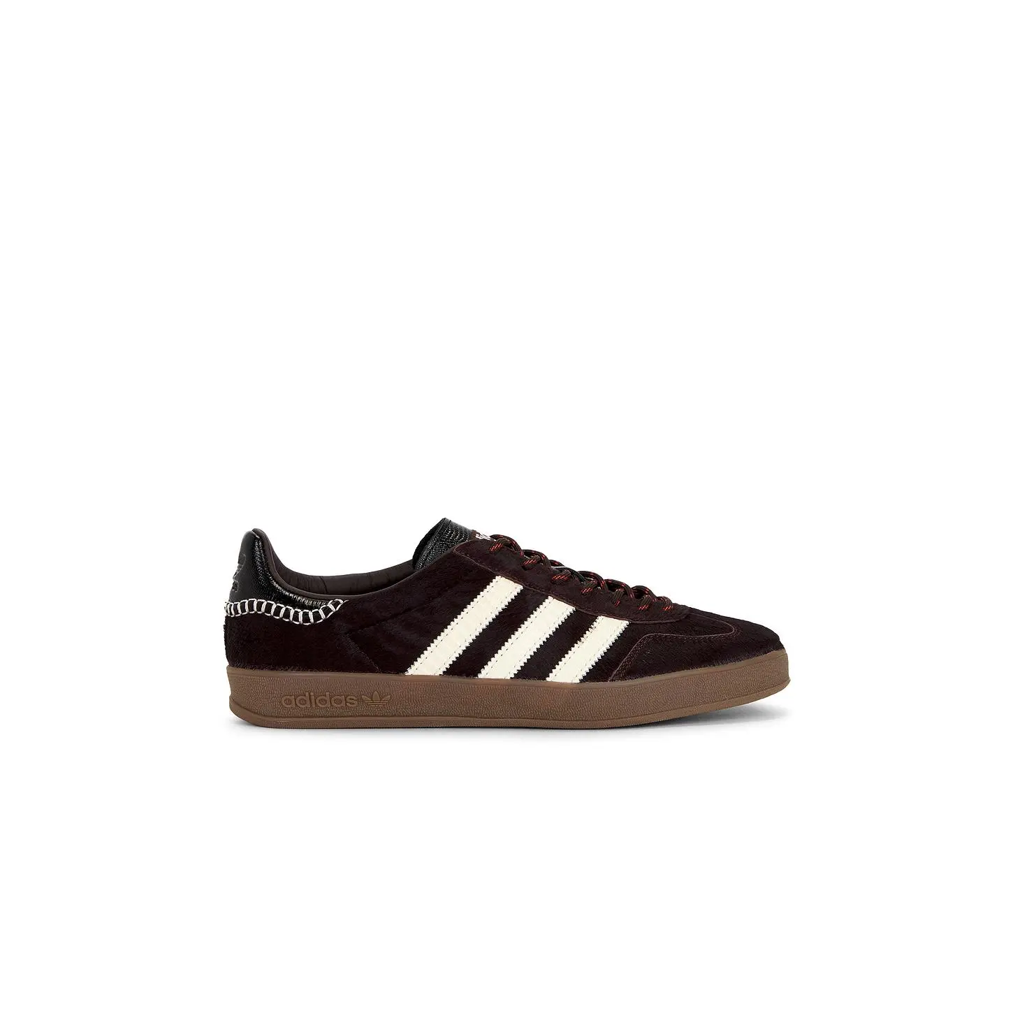 adidas by Wales Bonner Gazelle Pony Sneaker in Aurora Coffee, Core Black & Wonder White