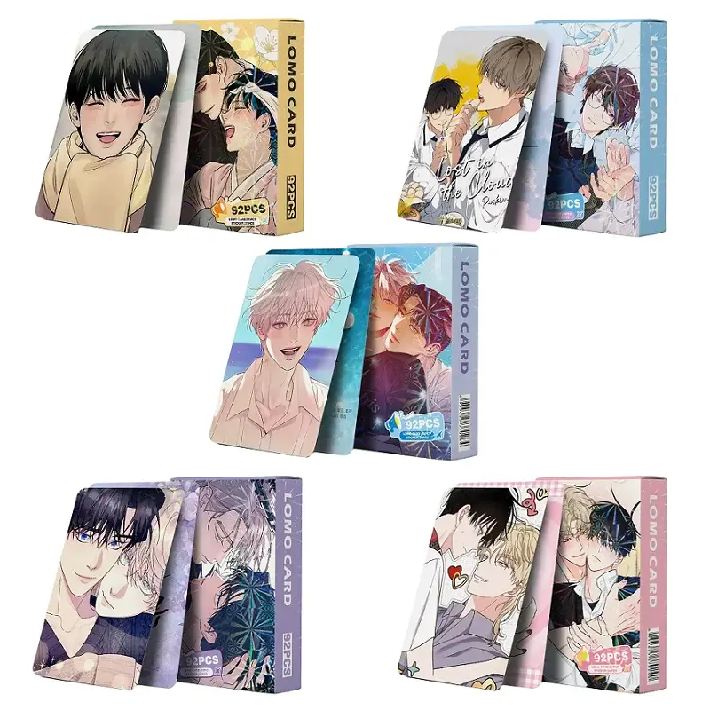 92PCS Korean Webtoon Lomo Cards & Mini Stickers - Anime Character Photocards Collection Perfect Gift for Fans