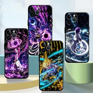 Anime Black Soft TPU Smartphone Case, Durable Slim-Fit Protective Cover for iPhone 17,16,15,14,13,12,11 Pro Max - Handheld Cellphone Devices Accessories