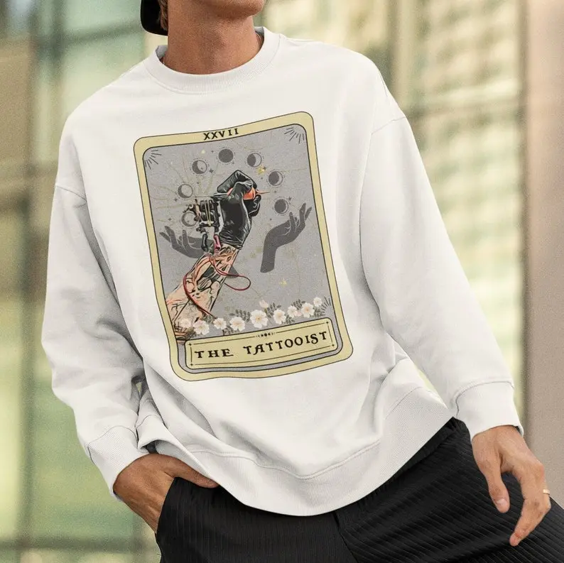 Tattooist Tarot Card Sweatshirt, Tattoo Artist Gifts for Tattooist Sweatshirt