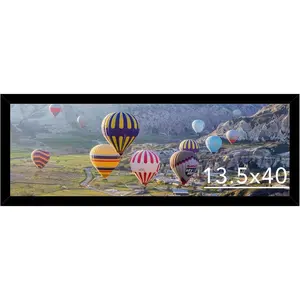 13.5x40 Picture Frame Black for Poster Photo Panoramic Picture, Horizontal and Vertical Formats for Wall Hanging, 13.5 x 40 inch Wall Gallery Photo Frame for 13.5 by 40 Photos Posters, Black