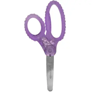 Westcott 5" GEM Crystal Covered Safety Scissors, Blunt-Tip for Kids Aged 4-7 - Scissors for School, Craft, Home, DIY, Classroom - Assorted Colors (67834-PARENT)