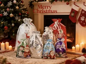 Christmas Gift Wrapping Set(7 Festive styles),Say Goodbye to Single-Style Gift Bags,Perfect forHoliday Gifts