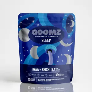 GOOMZ Sleep Mushroom Gummies - Blue Raspberry Flavor - Natural (15 Count) Snack