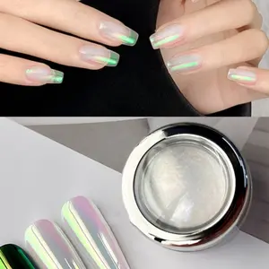 Aurora Color Changing Nail Powder, Neon DIY Nail Art Decor, Optical Illusion Nail Powder, 0.3g Piece, Manicure Supplies