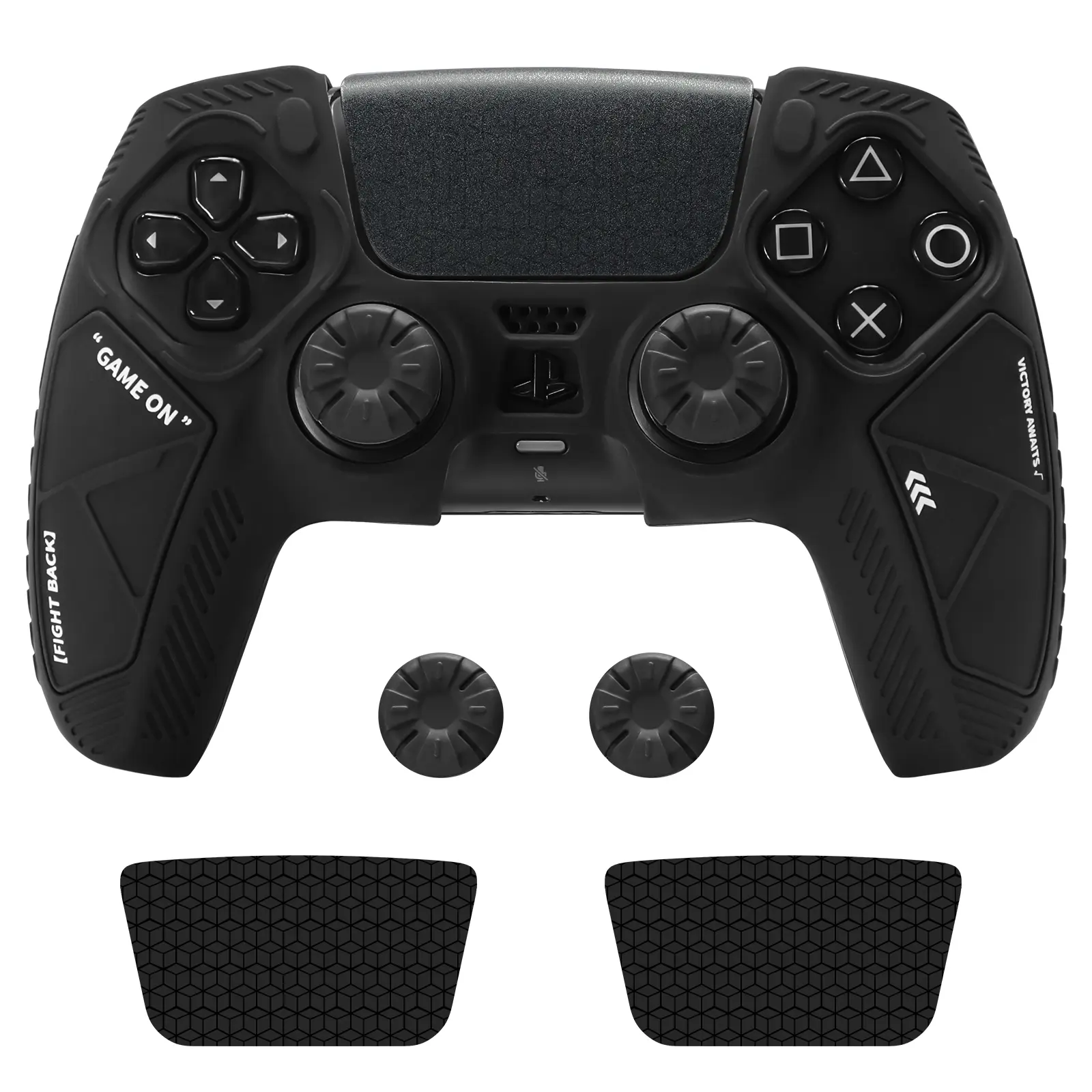 JORREP PS5 Controller Skin Set Anti-Slip Silicone Protective Cover Case with 2 Thumb Grip Caps & 2 Stickers for PS5 Wireless Controller