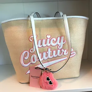 Juicy Couture Free To Be Juicy Tote Bag, Natural Color Fashion Tote for Daily Use