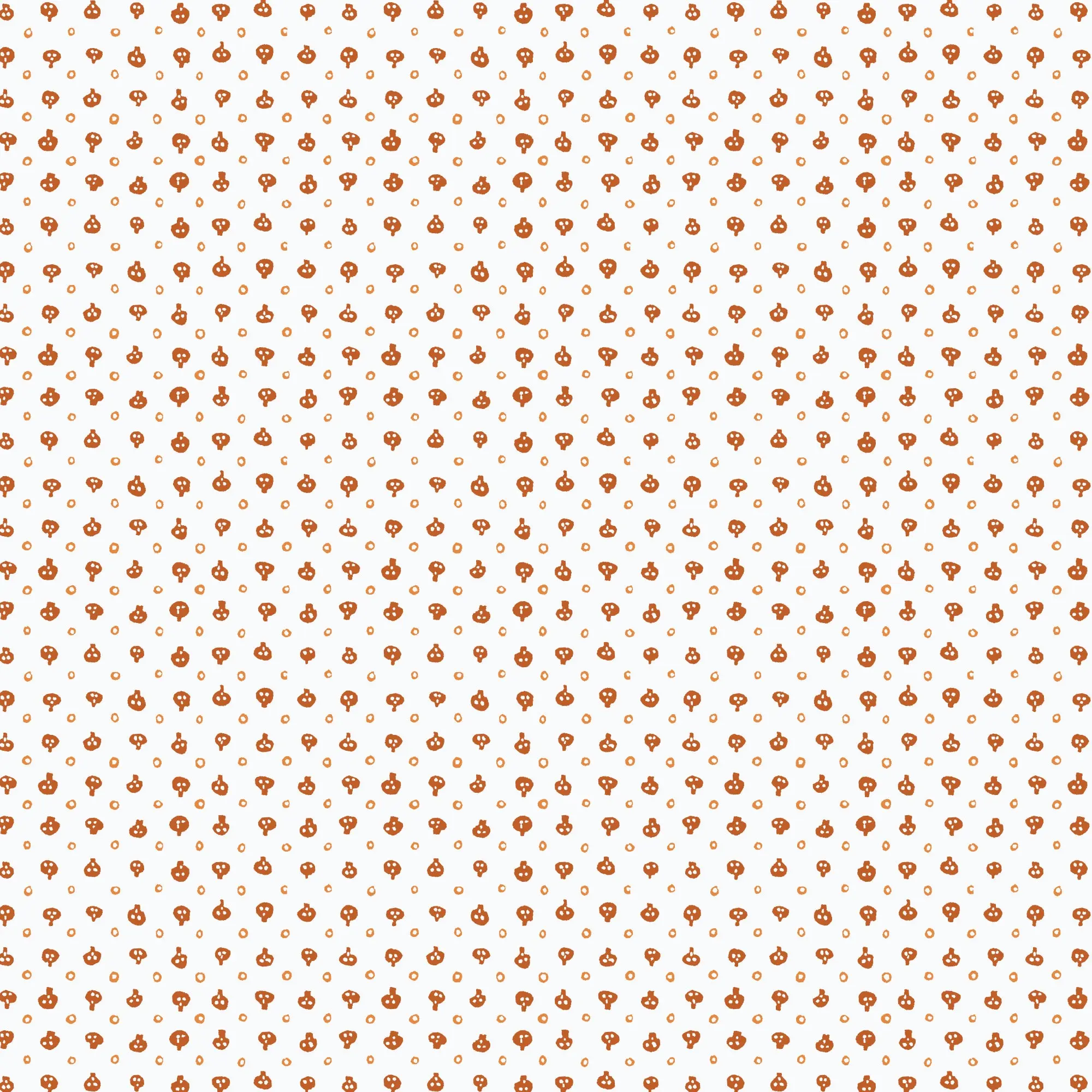 Fabric Cloud9 Pumpkin Skull Dot Dem Bones by the Quarter Yard 229170