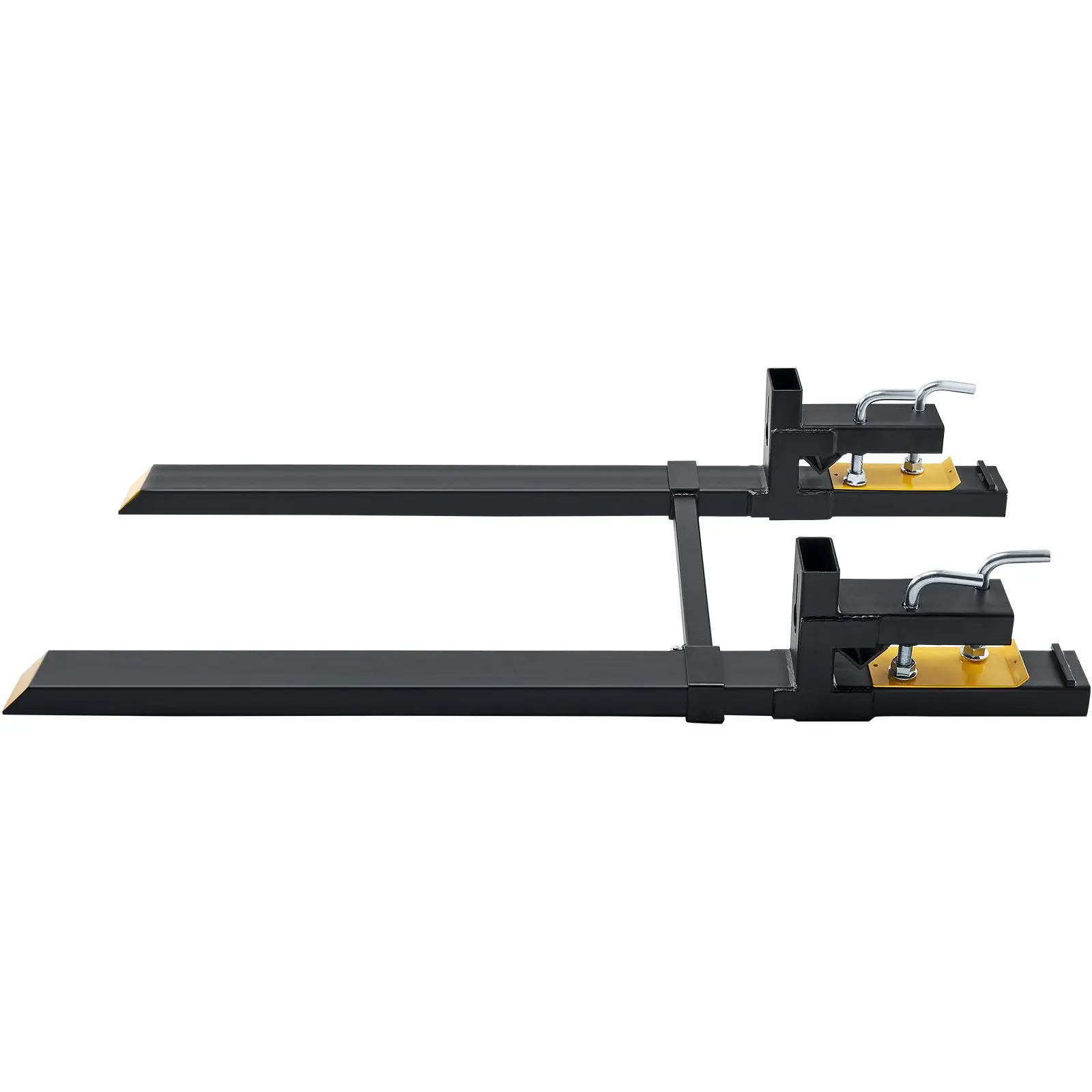 【summerfinds】VEVOR Pallet Forks, 2000 lbs Clamp on Pallet Forks, 43" Total Length Heavy Duty Pallet Forks with Adjustable Stabilizer bar, Tractor Bucket Forks for Tractor Attachments, Skid Steer, Loader Bucket