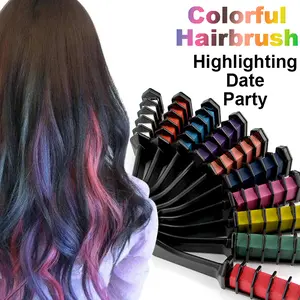 10-Color Hair Chalk Comb Set – Temporary Hair Dye for Kids, Girls & Adults – Washable Fun Color for Parties, Halloween, Cosplay & Birthdays.