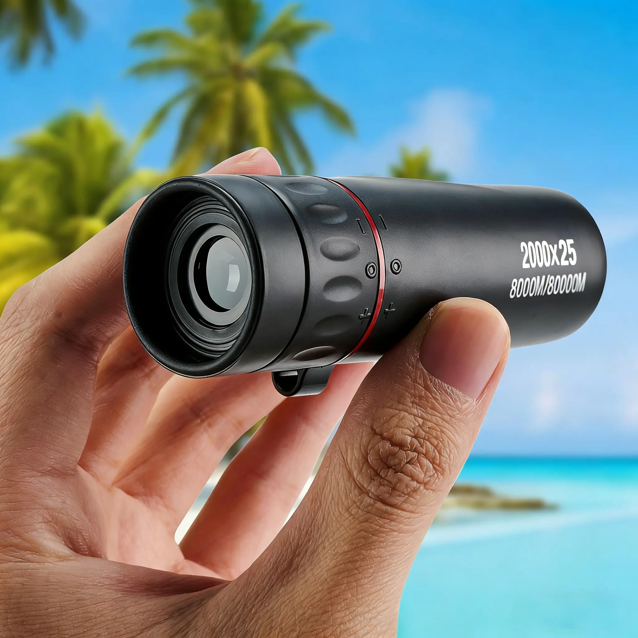 2000X25 High Power Monocular Telescope, Lightweight Pocket Monoscope With Focus Optics, Long Range Night Vision Monocular For Adults And Teenagers