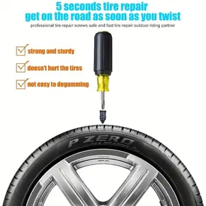 10pcs Car Vacuum Tyre Repair Car Truck Motorcycle Scooter Rubber Bike Tire Puncture Repair Tool Glue Repair Tire Film Rubber Nail