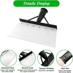 Heavy-Duty Stainless Steel Trowel for Gardening - Versatile Weeding Shovel & Scraping Spatula for Outdoor Chores - Durable Design for Yard & Farm Maintenance - No Handle Included fathers day gift ideas