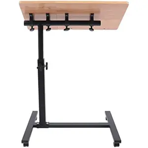 360° Rotation Mobile Rolling Desk Computer Cart Rolling 58-90cm Height Adjustable Lap Desk for Laptop Desk Mobile Workstation