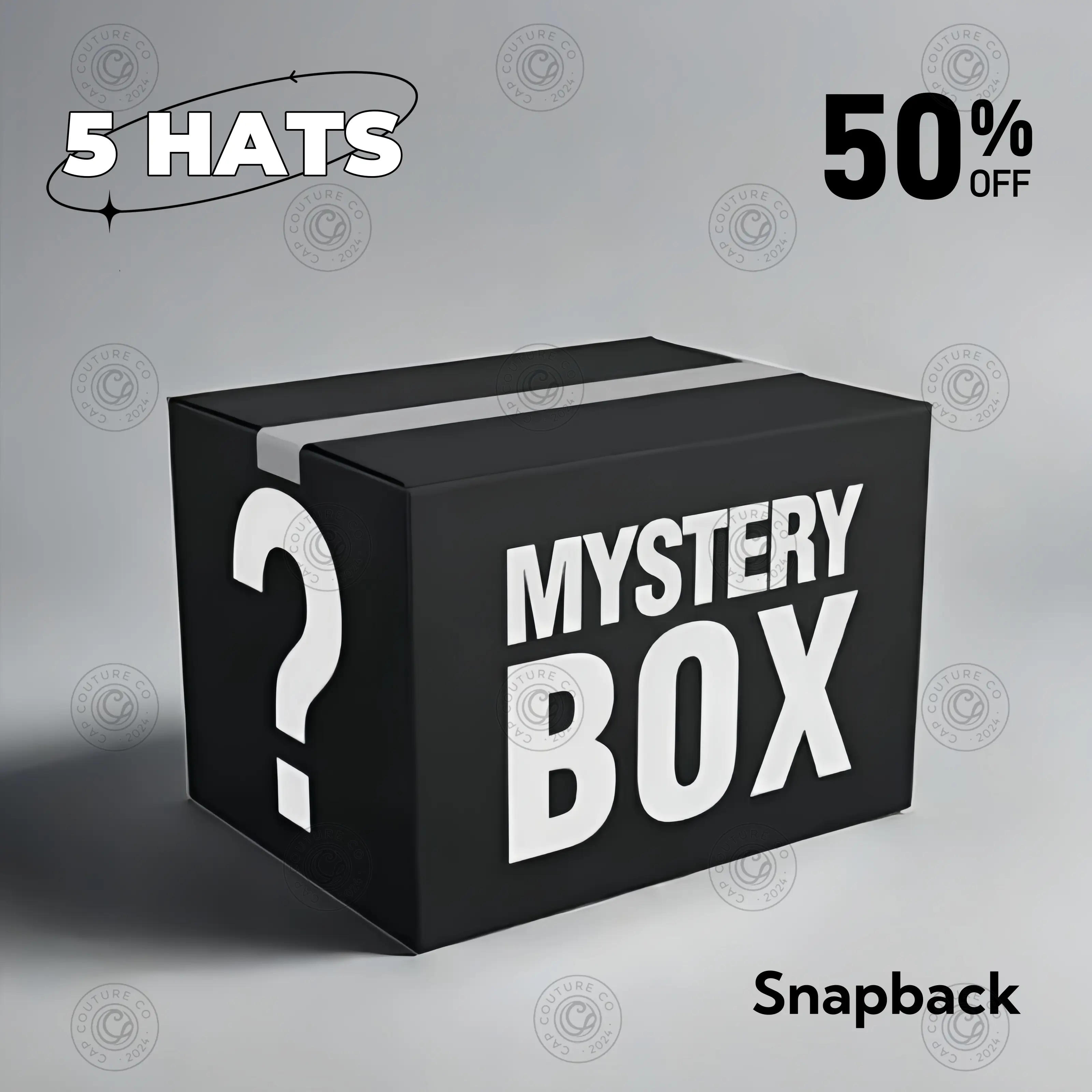Mystery Hat Box - Five Randomly Picked Flat Brim Trucker Hats - Mystery Birthday Gift, Friend Gift, Mystery Box Challenge