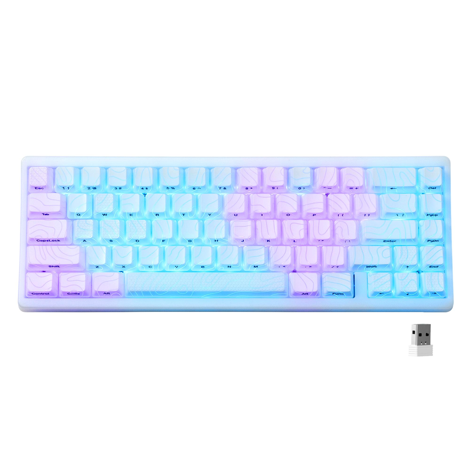 XVX M67 Jadestone Tri-Mode Mechanical Keyboard with IMD-Tech Keycaps, USB-C/ Bluetooth/ 2.4GHz, RGB Backlight, QMK/VIA G