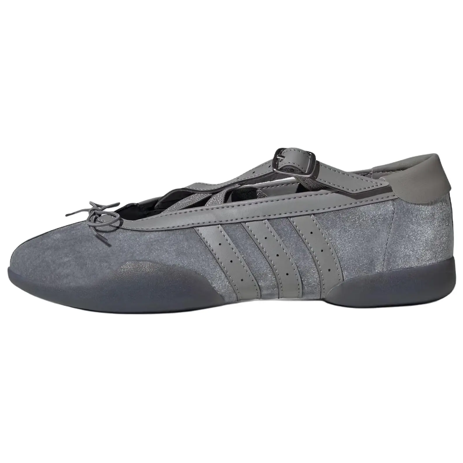 Adidas Taekwondo Mei Ballet Grey Velour Stylish Comfortable Durable Non-slip Low Top Women's Sneakers JR4487