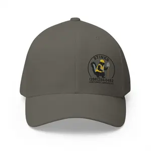 Embroidered 'Stinks' Skunk Logo Cap — White Structured Baseball Hat