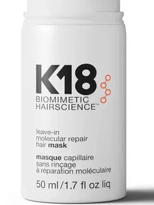 K18 Leave-In Molecular Repair Hair Mask, Patented, Lasting Repair For Dry, Frizzy, Damaged Hair, Reverse Damage In 4 Minutes From Bleach, Color, Chemical Services + Heat 1.7 FL Oz