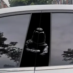 Arabic Clothing Car Stickers, Vinyl Matte Easy Peel-Off Waterproof Self-Adhesive, Durable Scratch Resistant Decorative Decals
