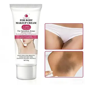 2pcs of brightening cream, containing Vitamin C, niacinamide, and Chamomile . For face and body makeup, suitable for brightening and moisturizing the skin on the face, neck, underarms, joints, and other areas. Cream suitable for all light beige skin tones