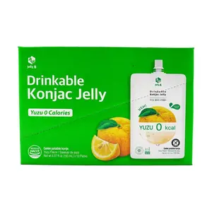 Jelly.B Korean Konjac Jelly 0 Calorie Low Fat Sugar-Free Snack 150ml *10 Pack Yuzu Flavor