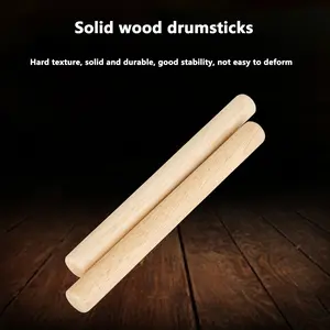 Orff Percussion Wooden Rhythm Sticks, Pair Set, Ideal for Music Education, Durable Wood Material, Perfect for Kids and Adults