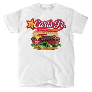 CARL'S JR BURGER - White T-Shirt