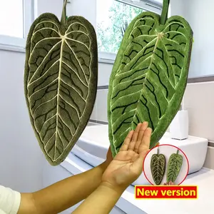 Creative Leaf Bathroom Hand Towel, Hanging Design Absorbent Material, Ideal for Bathrooms, Restaurants, Kitchens, Durable & Stylish
