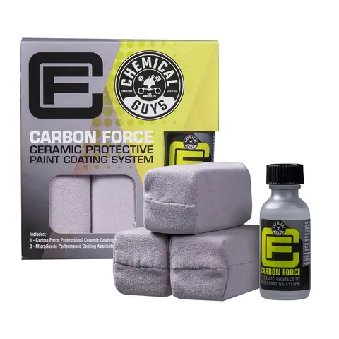 Chemical Guys Carbon Force Ceramic Protective Coating System - Car Paint Sealant Kit with Surface Cleaner, Strong Bond UV Shield, Fade Resistance, Environmental Contaminant Protection, Layerable Exterior Detailing Solution, Paint Polish & Waxing Supplies,