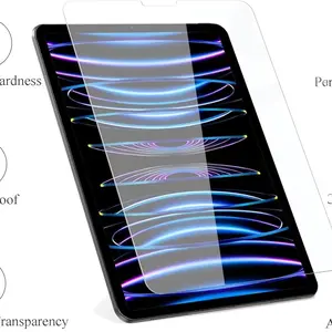 Screen Protector for iPad Pro 12.9 Inch 2022-2018 Tempered Glass Face ID Apple Pencil Compatible Ultra Sensitive Case Friendly Tablet Protection 2 Pack
