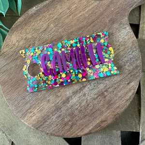 Personalized Mermaid Glitter Acrylic Name Plate