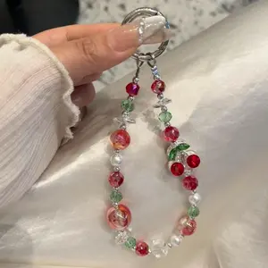 Cute Cherry Design Phone Chain, Fashionable Phone Lanyard, Anti-lost Phone Strap for Women & Girls, Phone Decoration Accessories, Phone Charms