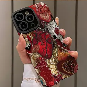 Floral Pattern Phone Case, Shockproof Phone Protective Cover, Phone Accessory Compatible with iPhone 16 15 14 13 12 11 Plus Pro Max, Flower, Shockproof Casing