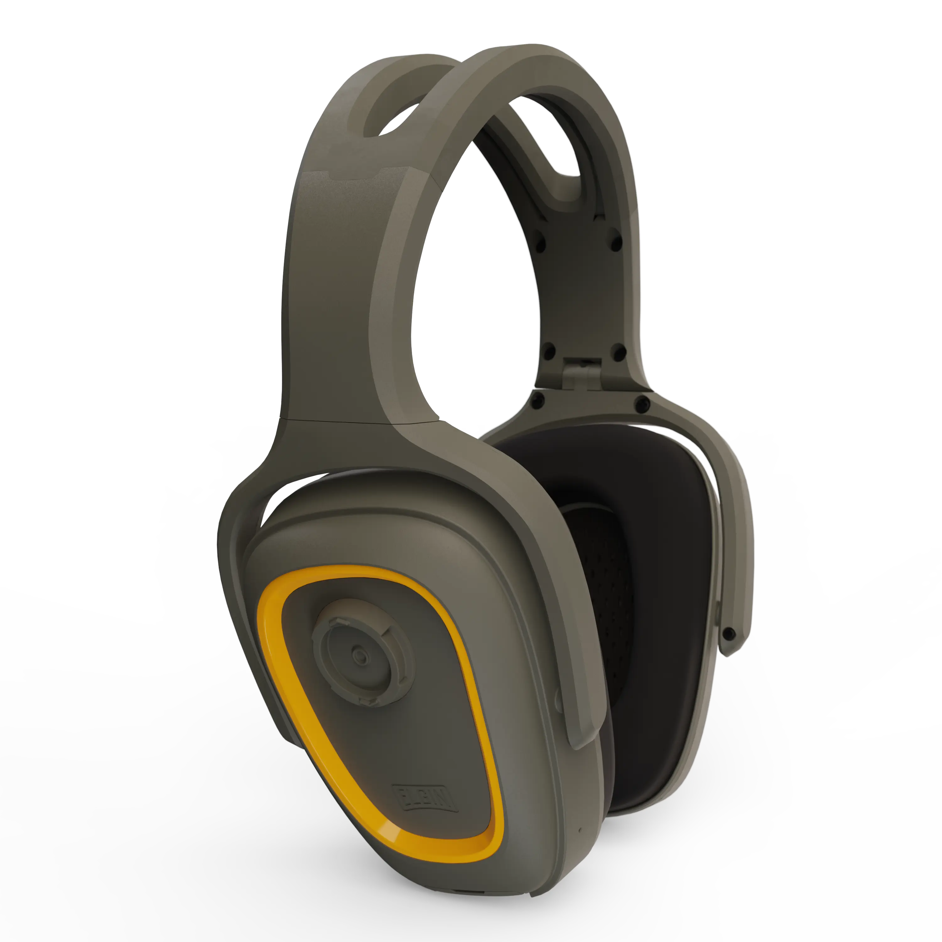 Elgin Rampage Rechargeable Bluetooth Over Ear Audio Headset - OSHA Compliant, 25 dB NRR Hearing Protector, Noise Isolating Microphone, 40+ Hour Battery, IP65 Dust/Sweat/Water Resistant, Button-Controlled Streaming Device for Construction, Landscaping